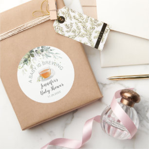 Adesivo Um bebê está fazendo Chá de fraldas do Tea Party