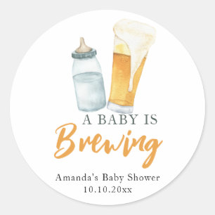 Adesivo Um bebê está preparando cerveja em garrafa Chuvada