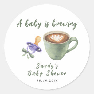 Adesivo Um Bebê Está Preparando Chupeta de Café Presente d