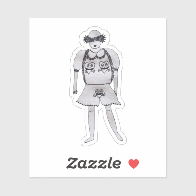 Adesivo Um belo visual sexy, por favor (Folha)