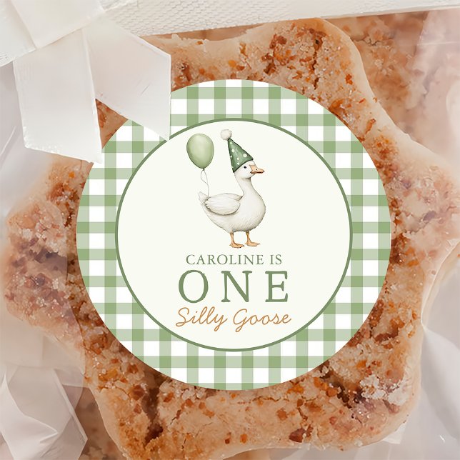 Adesivo Um Bobo de primeiro aniversario de Goose Boy (Criador carregado)