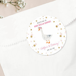 Adesivo Um Bobo Festa de primeiro aniversario de Gansos