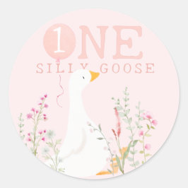 Adesivo Um Bobo Ganha primeiro aniversario de Meninas Rosa