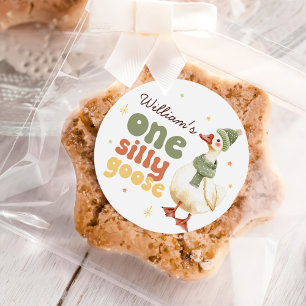 Adesivo Um Bobo ganha primeiro aniversario verde de Natal