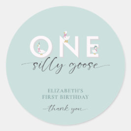 Adesivo Um Bobo ganso primeiro aniversario