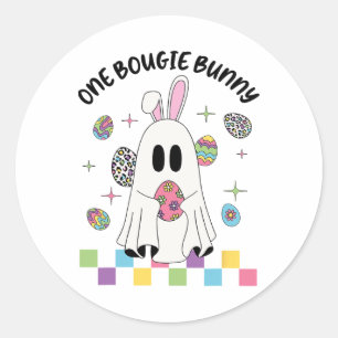 Adesivo Um Boojee Bunny Engraçado Boo Dia do Felz pascoa F