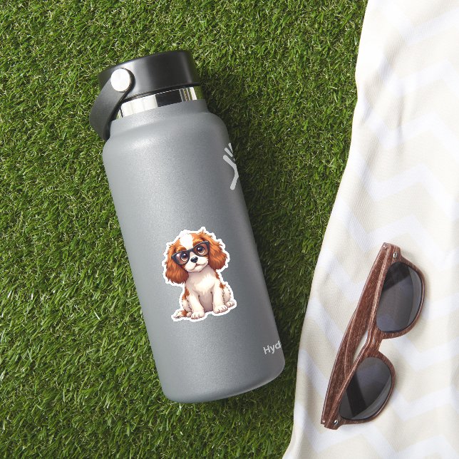 Adesivo Um cachorro bonito, o rei Charles Spaniel COPY (HydroFlask Insitu)