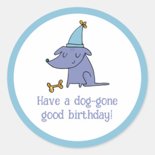 Adesivo Um cão que se foi, um bom cachorro de aniversário