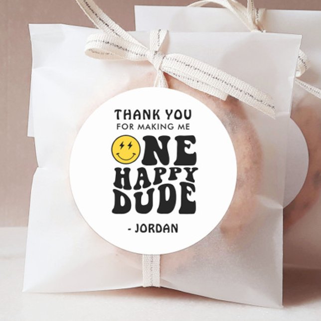 Adesivo Um Cara Feliz, Obrigado. (Criador carregado)