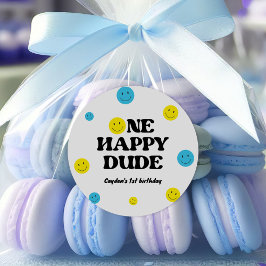 Adesivo Um cara feliz sorrindo Festa de aniversário