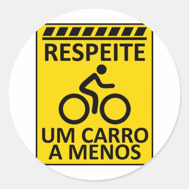 Adesivo Um carro a menos (Frente)
