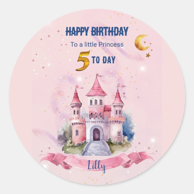 Adesivo Um cartão de aniversário de fantasia fofo (Frente)