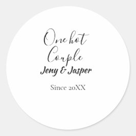 Adesivo Um casal quente adicionar nome desde o ano 20XX da