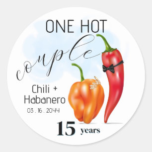 Adesivo Um Casal Quente Pimenta Malagueta Aniversário de C