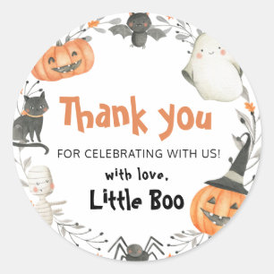 Adesivo Um Chá de fraldas de outono para o Boo Halloween