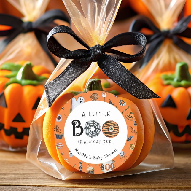 Adesivo Um Chá de fraldas Laranja Pequeno (Criador carregado)