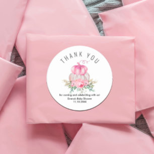 Adesivo Um Chá de fraldas Pumpkinl