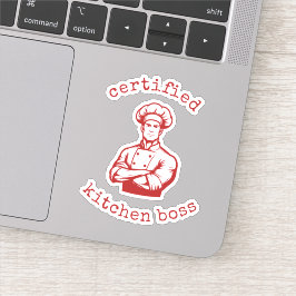 Adesivo Um chef charmoso em um estilo cômico de vermelho p