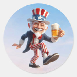 Adesivo Um cidadão mais velho vestido como Tio Sam