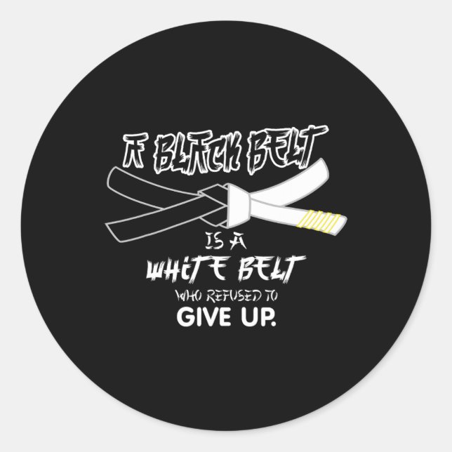 Adesivo Um Cinturão Negro É Uma Arte Marcial Taekwondo (Frente)