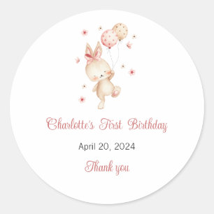 Adesivo Um coelhinho é um autocolante, rótulos de aniversá