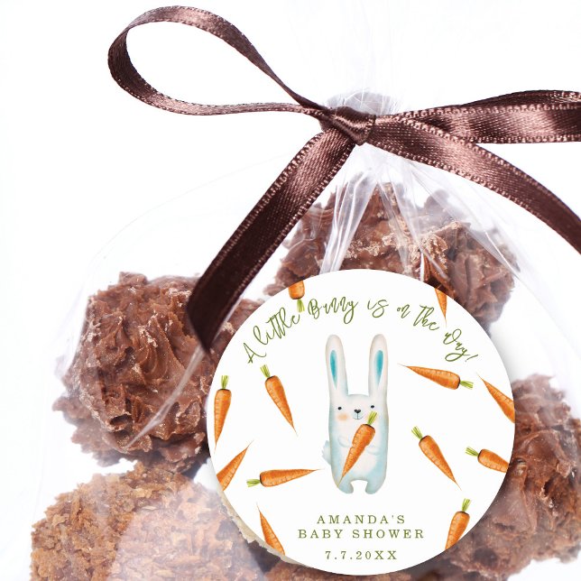 Adesivo Um coelhinho está a caminho! Chá de fraldas (Criador carregado)