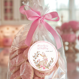 Adesivo Um Coelhinho Está Transformando Uma Menina Rosa