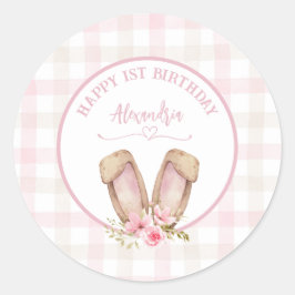 Adesivo Um Coelhinho Está Transformando Uma Menina Rosa