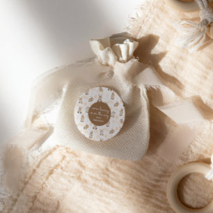 Adesivo Um coelho está no caminho do Chá de fraldas neutro