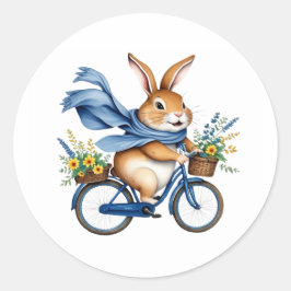 Adesivo Um coelho primavera feliz na páscoa