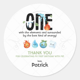 Adesivo UM Com Elementos Primeiro Aniversário