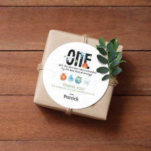 Adesivo UM Com Elementos Primeiro Aniversário