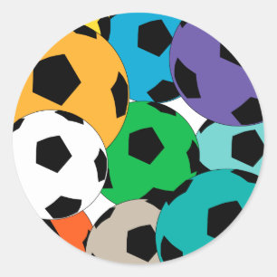 Adesivo Um conjunto de bolas de futebol
