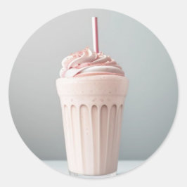 Adesivo Um Copo de Milkshake de Morango