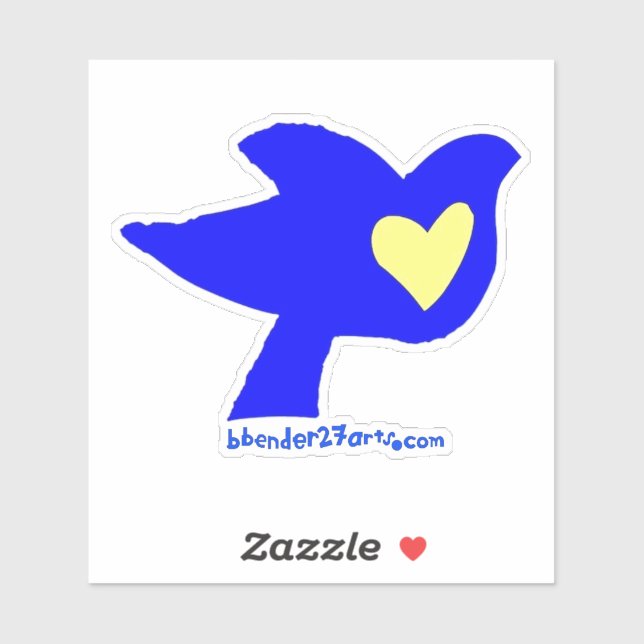 Adesivo um coração para a Ucrânia (Folha)