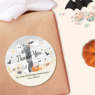 Adesivo Um Cute Spooky One Little Boo Ghost Obrigado  