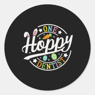 Adesivo Um Dentista Hoppy Bunny Ouve Engraçado Dia de Pásc