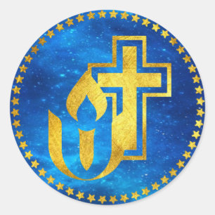 Adesivo Um desafio universal e uma cruz cristã