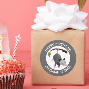 Adesivo Um desenho animado de aniversário personalizado