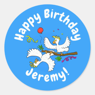 Adesivo Um desenho animado de festas de coquetéis engraç