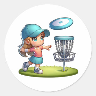 Adesivo Um desenho animado de golfe para garotinha