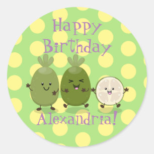 Adesivo Um desenho engraçado sobre abacaxi guava feijoa