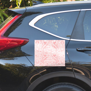 Adesivo um design abstrato cor-de-rosa e branco num fundo