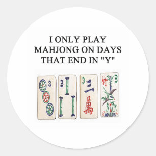 Adesivo um design engraçado do mahjong