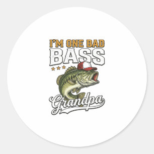 Adesivo Um design vector vintage de pesca de um avô de bag