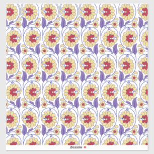 Adesivo Um design vibrante com creme amarelo e laranja