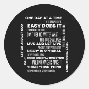 Adesivo Um Dia De Cada Vez Inspirando Sobriedade De Recupe