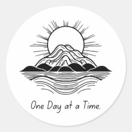 Adesivo Um dia de cada vez - Vinheta motivacional