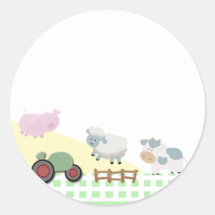 Adesivo Um dia nos selos do envelope da fazenda