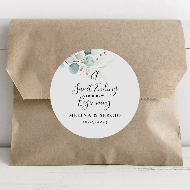 Adesivo Um doce fim para um novo casamento Dourado Cla (Criador carregado)